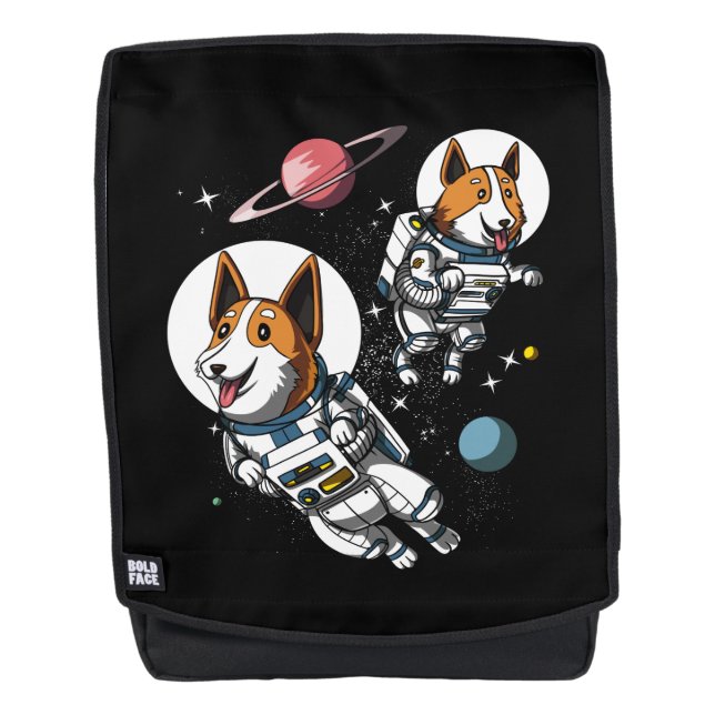 Mochila Mascota cósmico de perro astronauta del espacio de (Anverso)