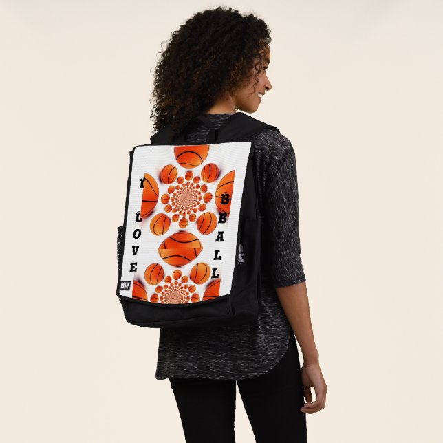 Mochila Me encanta el baloncesto: El juego del arte de los (Puesto)