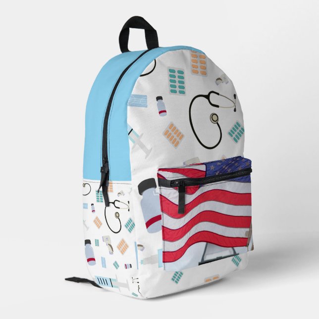 Mochila médica de bandera de EE.UU. (Esquina izquierda trasera)