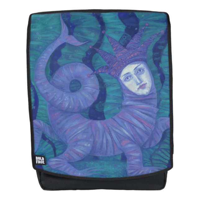 Mochila Melusina, Melusina, fantasía, surrealista, espírit (Anverso)