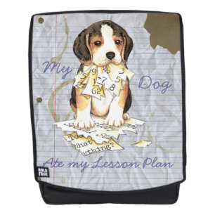 Mochila Mi beagle comió mi plan de lección