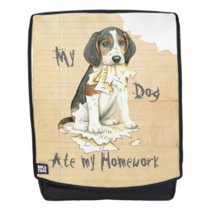 Mochila Mi caminante del árbol Coonhound Ate my Homework