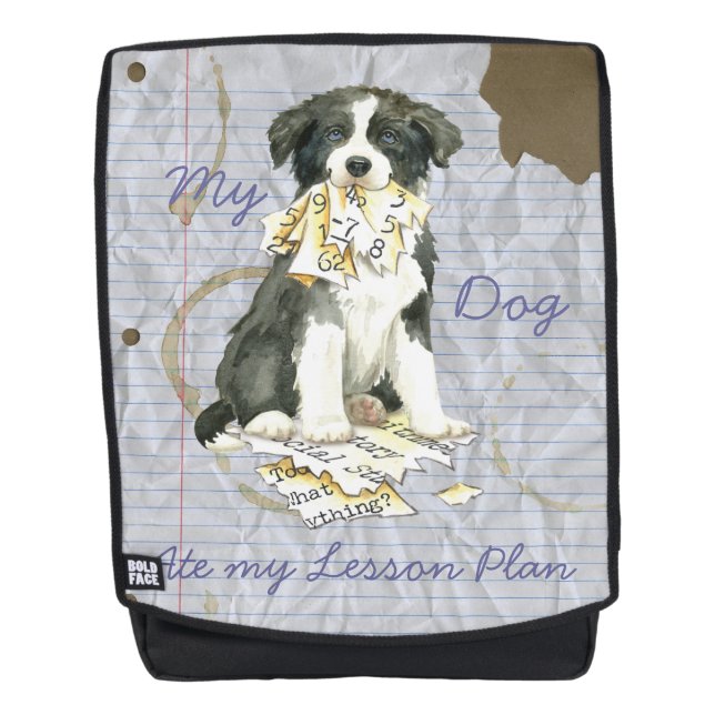 Mochila Mi compañero de frontera comió mi plan de lección (Anverso)