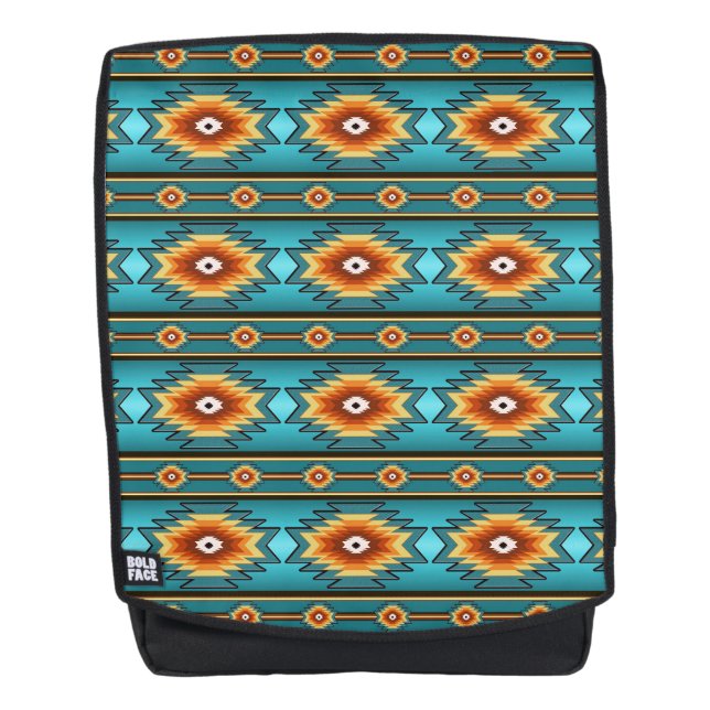 Mochila Modelo geométrico de los indios al sudoeste (Anverso)