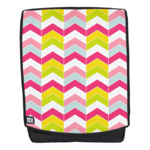 Mochila Modelo rosado colorido de Chevron del zigzag
