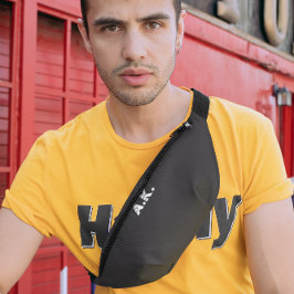 Mochila moderna de monograma negro chocolate