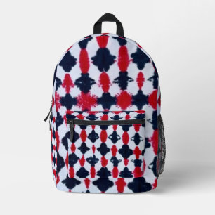 Mochila moderna roja negra abstracta