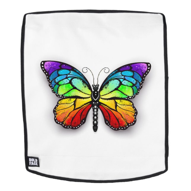 Mochila Monarca de mariposa arcoiris (Cara extraíble)