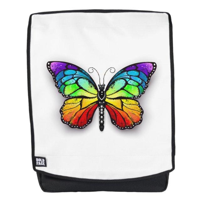 Mochila Monarca de mariposa arcoiris (Anverso)