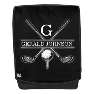 Mochila Monograma de golf elegante personalizado minimalis