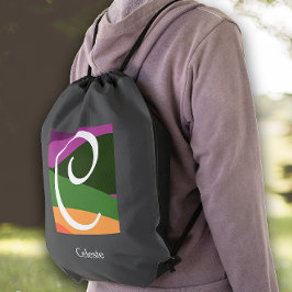 Mochila Monograma moderno Letra inicial C púrpura