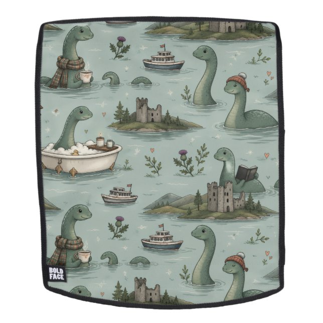 Mochila Monstruo del lago Ness  (Cara extraíble)