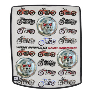 MOCHILA MOTOCICLETAS DE VINTAJE CLÁSICA Y ESQUÍ METALIZADO