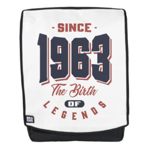 Mochila Nacido en 1963 Cumpleaños