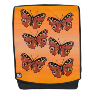 Mochila Naranja de las mariposas monarca doradas