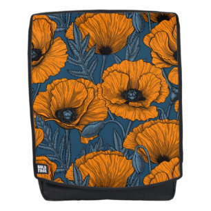 Mochila Naranjas de cachorros en azul oscuro