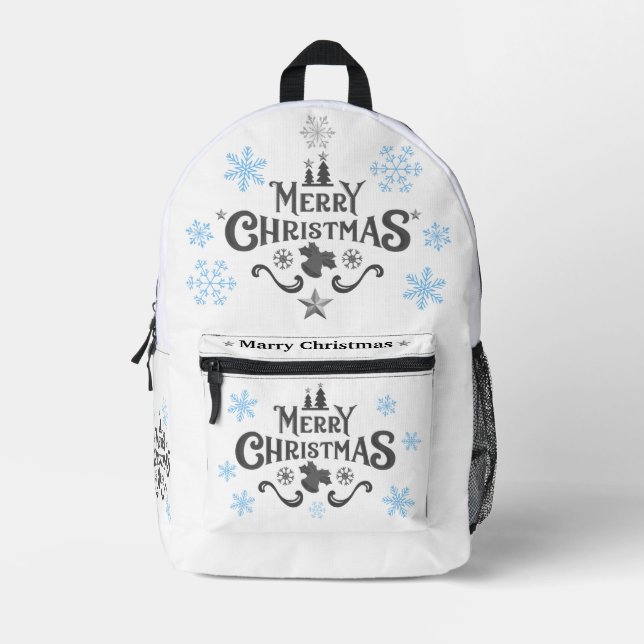 Mochila navidad con diseño festivo (Anverso)