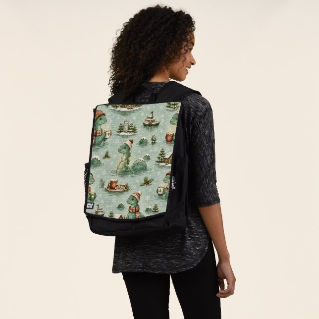 Mochila Navidad Nessie Monstruo del Lago Ness Acogedores C (Puesto)