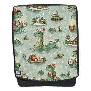 Mochila Navidad Nessie Monstruo del Lago Ness Acogedores C