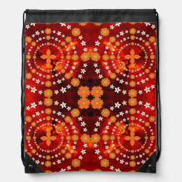 Mochila Navidades de flores de jardín verde y Naranja boni