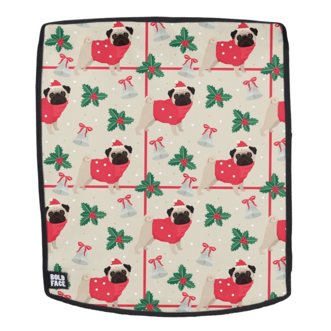 Mochila Navideña Puggy #2 Cara (Cara extraíble)