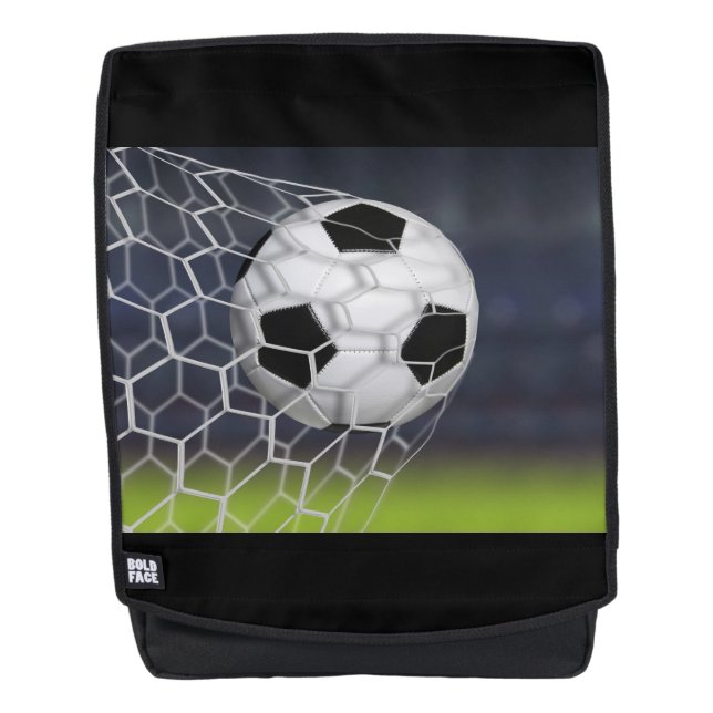 Mochila Negra Cara Fuerte-Fútbol (Anverso)