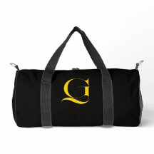Mochila negra moderna con monograma personalizado