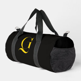 Mochila negra moderna con monograma personalizado