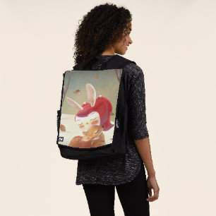 Mochila Niña que abraza a ciervo