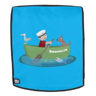 Mochila Niño pequeño marinero y personalizado de un bote d
