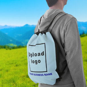 Mochila Nombre comercial y logotipo en azul claro