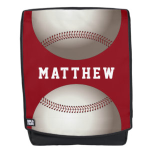 Mochila Nombre personalizado del diseño de deportes de béi