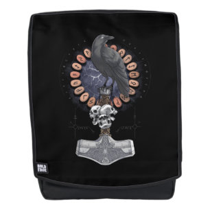 Mochila Norse Viking Raven Hammer