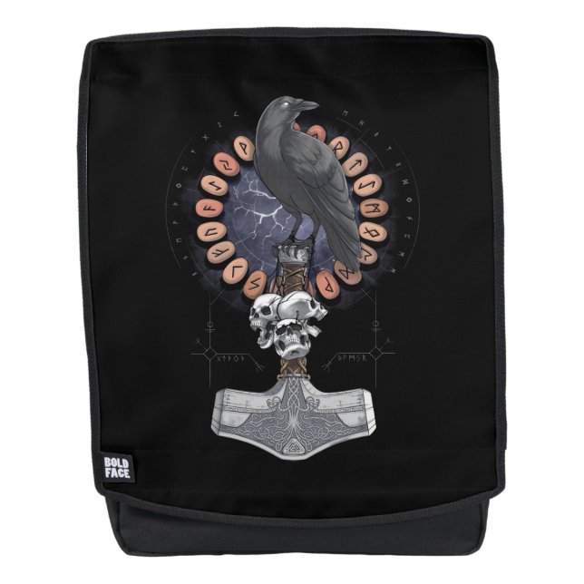 Mochila Norse Viking Raven Hammer (Anverso)