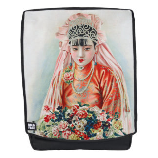 Mochila Novia de rojo en una boda china en Shanghai