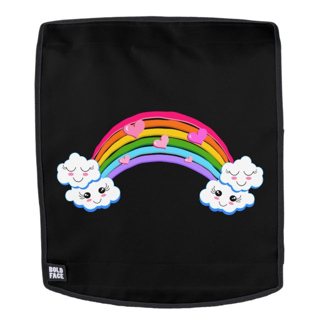 Mochila nubes arco iris #2 cara (Cara extraíble)