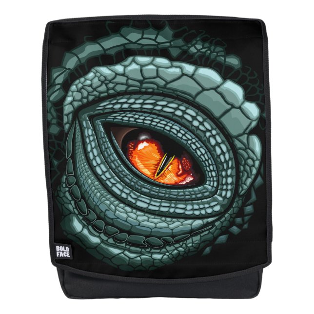 Mochila Ojo de depredador reptil primitivo (Anverso)