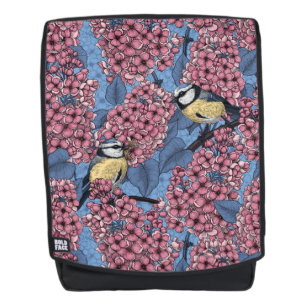 Mochila Pájaros en el jardín de lilas