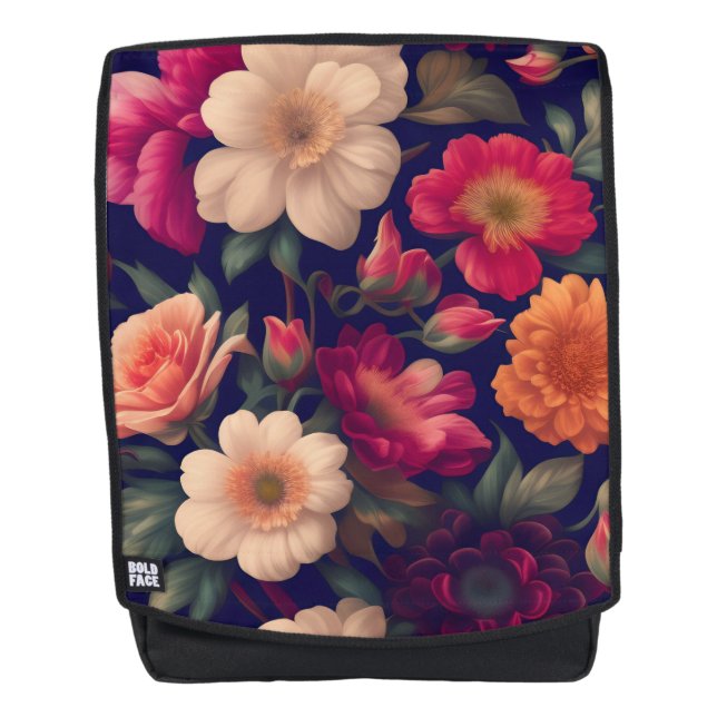 Mochila Papel de pared con motivos florales (Anverso)