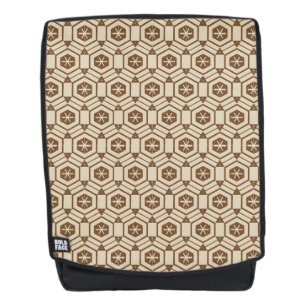 Mochila para adulto: formas geométricas en marrone