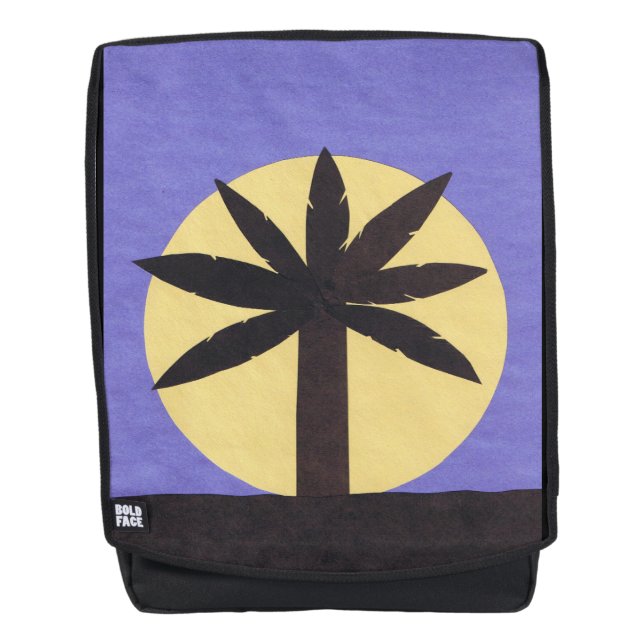 Mochila para adultos con diseño de árbol de palmas (Anverso)