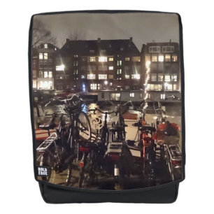Mochila para adultos de Amsterdam, Canal y Bicicle