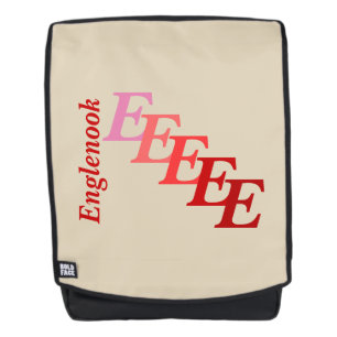 Mochila para adultos - Nombre e inicial en rojos