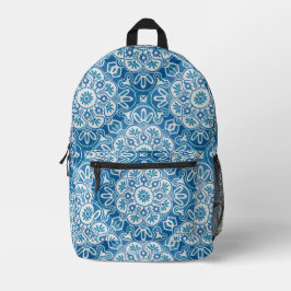 Mochila para niños con azulejos azules