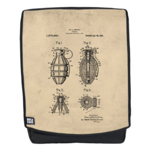 Mochila Patente de granadas de época