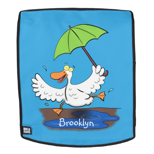 Mochila Pato gracioso con personalizado bailarín de paragu (Cara extraíble)