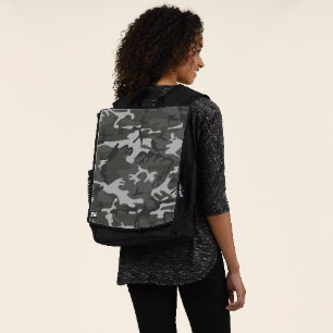 Mochila Patrón de camuflaje gris, patrón militar, ejército