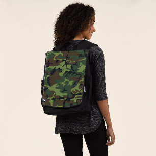 Mochila Patrón de camuflaje verde, patrón militar, ejércit