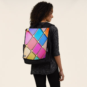 Mochila Patrón de color geométrico vívido