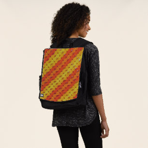 Mochila - Patrón de crochet - conchas Naranjas